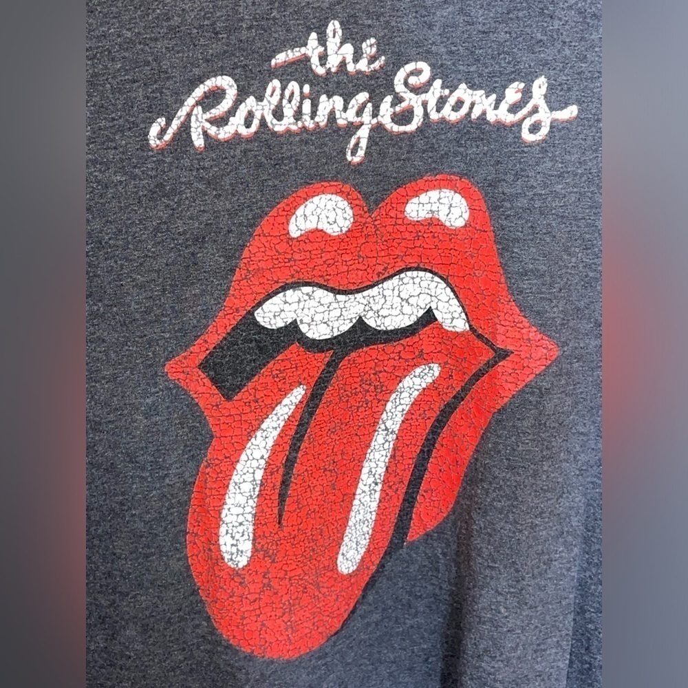 The Rolling Stones Lips Tongue Cracalled Logo 2021 Retro Gray T-Shirt Men Large  - Picture 7 of 8